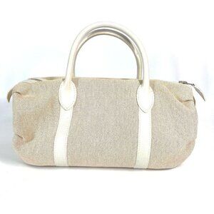 Hermes Handbag Porochon Mademoiselle Toile Ashe Beige